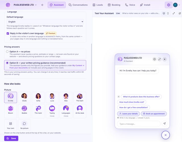 Configure your assistant